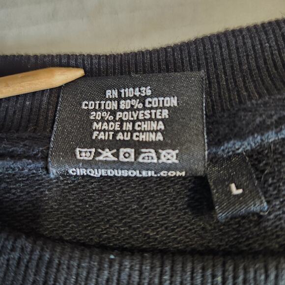 Blue Man Group Color Block Sweatshirt Kangaroo Pocket Large Black/White/Blue - Picture 6 of 12